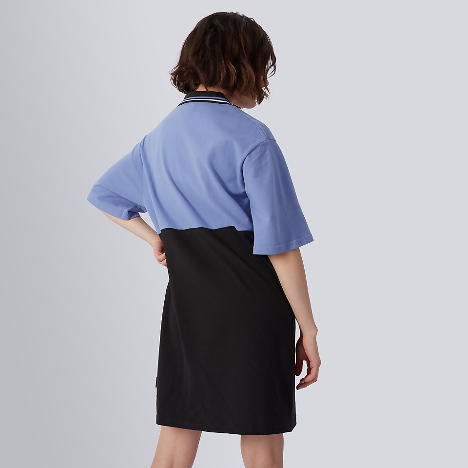Women's Panelled Polo Dress Lilac
