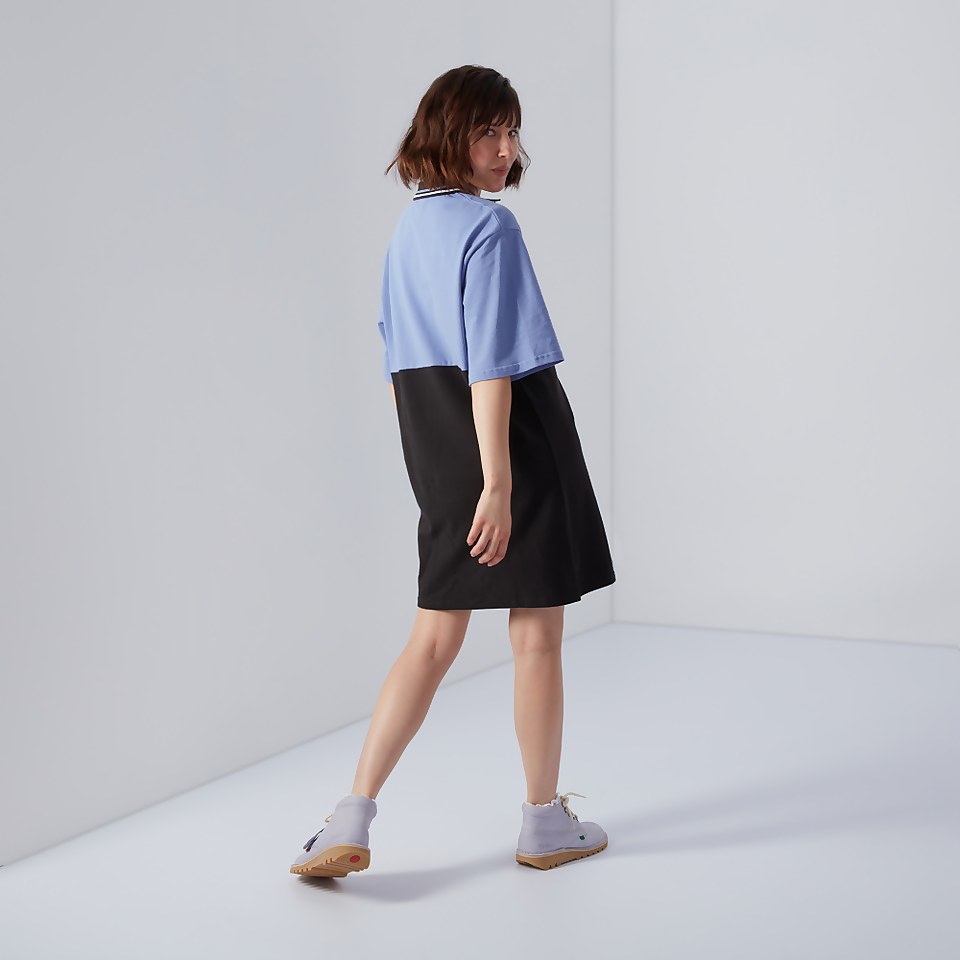 Women's Panelled Polo Dress Lilac