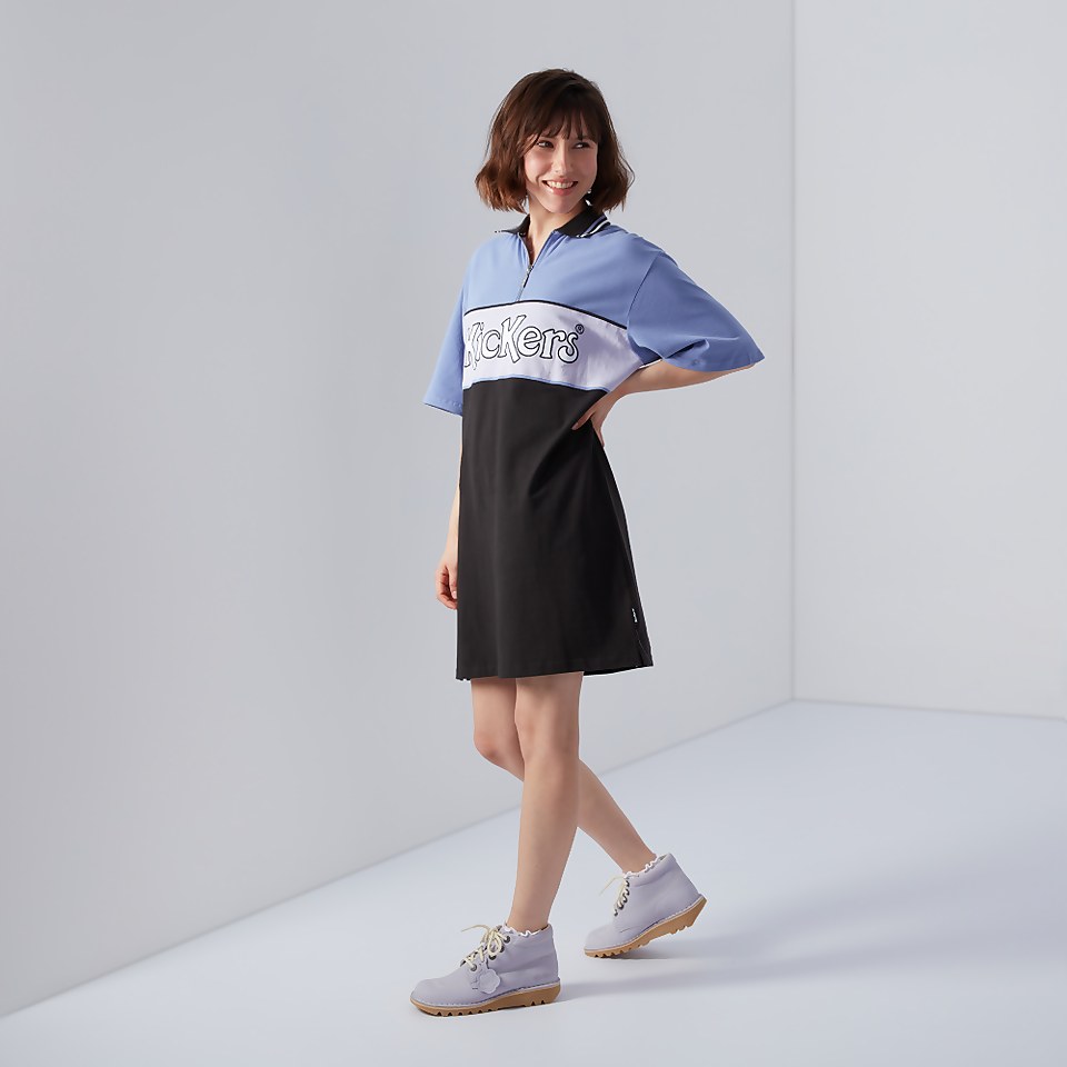 Women's Panelled Polo Dress Lilac