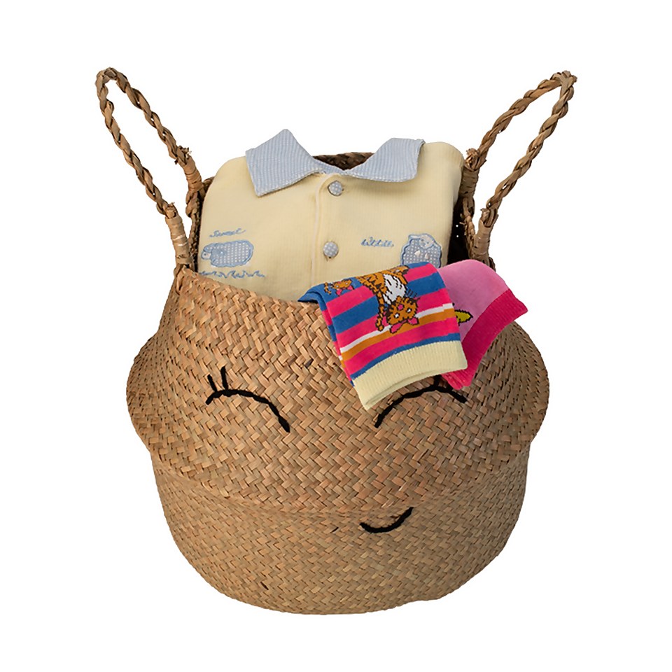 Kids Seagrass Smile Storage Basket