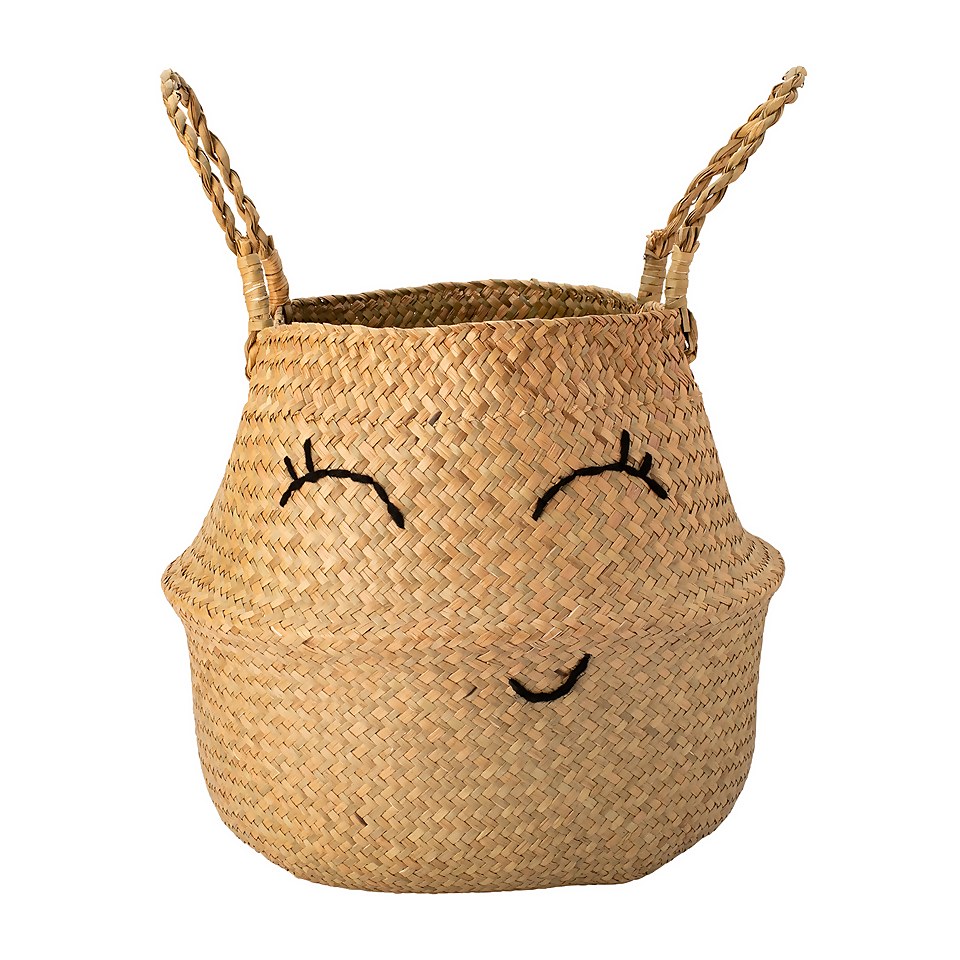 Kids Seagrass Smile Storage Basket