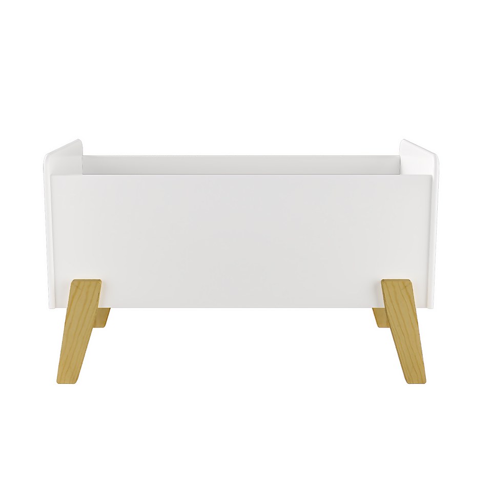 Kids Open Toy Chest - White & Natural