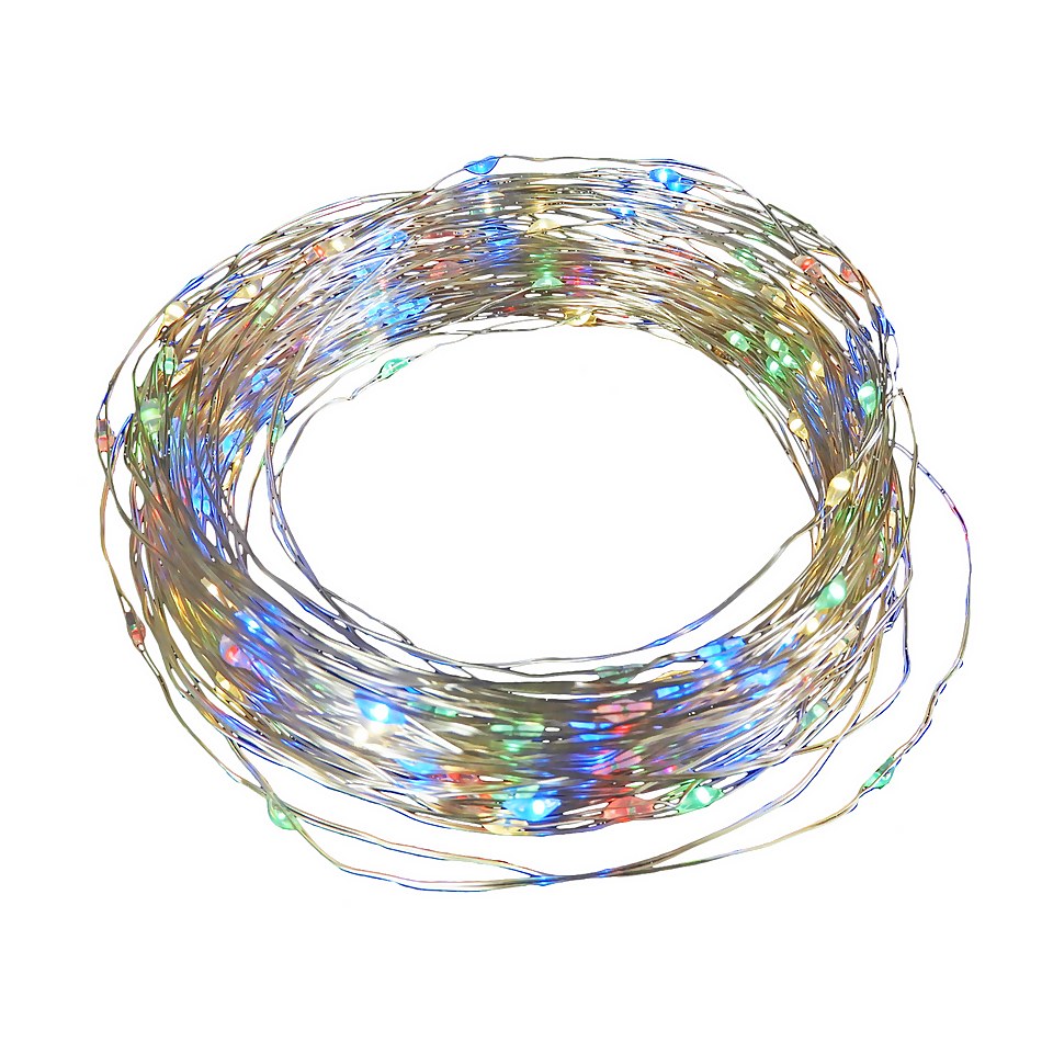 200 Solar Multicoloured Copper Wire Lights