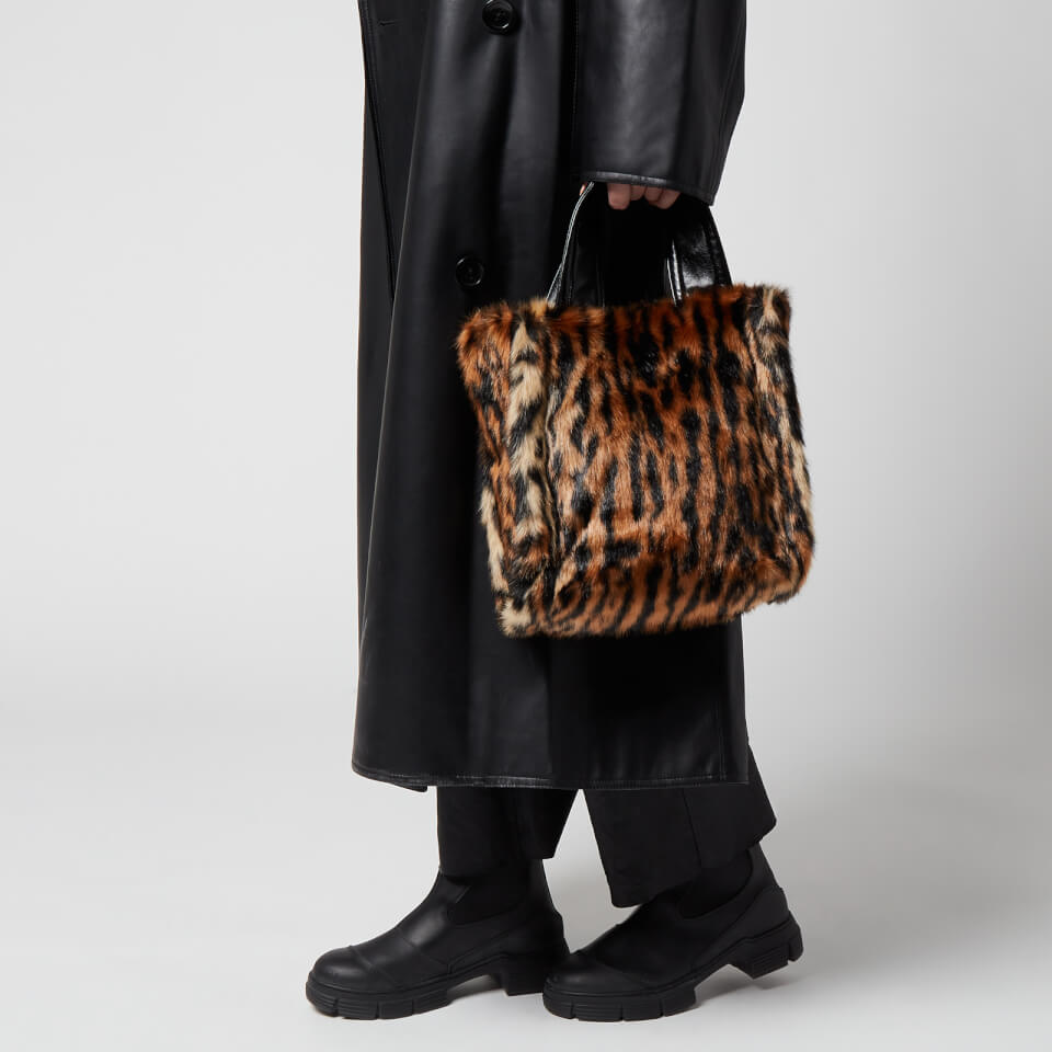 Stand Studio Women's Lucille Bag - Faux Fur Leo