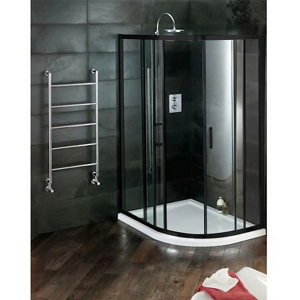 Bathstore Noir Black Quadrant Shower Enclosure - 900mm (6mm Glass)