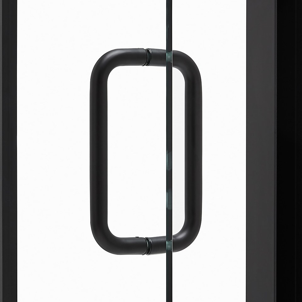 Bathstore Noir Black Sliding Shower Door - 1400mm (8mm Glass)
