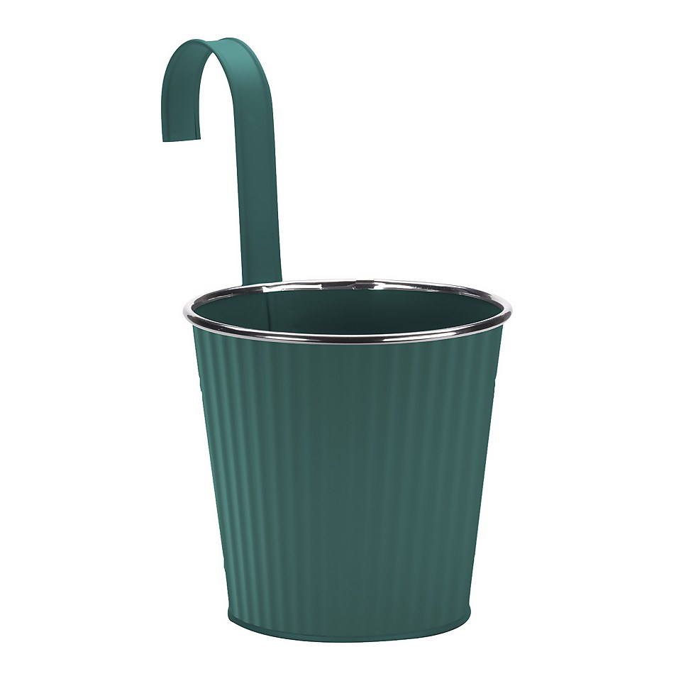 House Beautiful 6in Balcony Hanging Pot - Teal