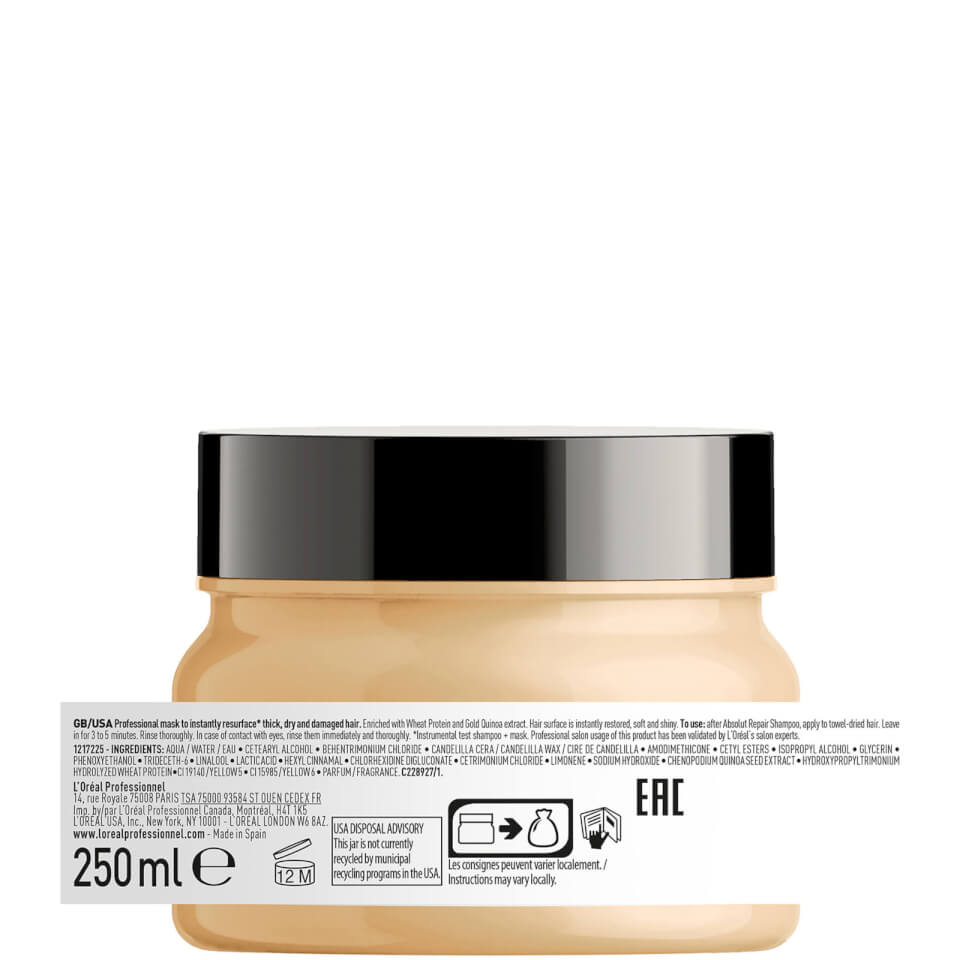 L'Oréal Professionnel Absolut Repair Mask for Dry and Damaged Hair 250ml