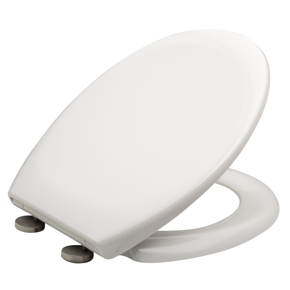 Aqualona Plastic Toilet Seat White Homebase