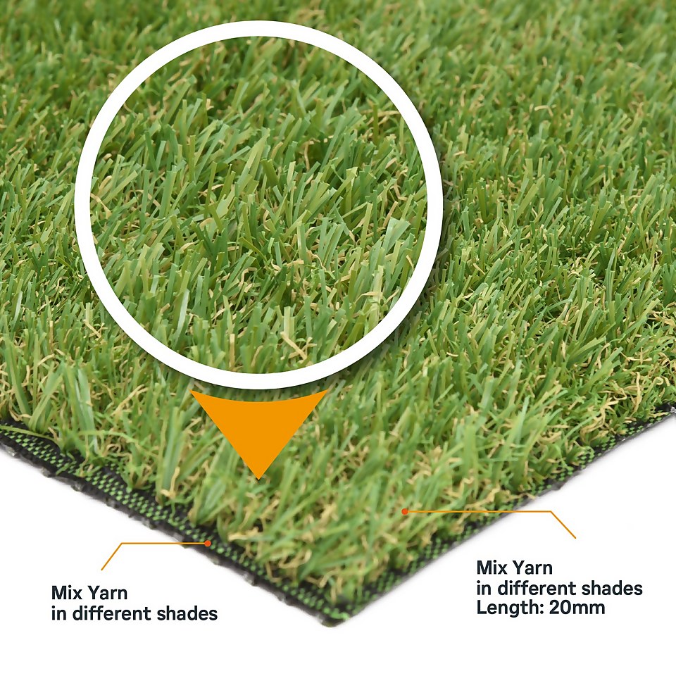 Premium Artificial Grass Roll - 4mx1m