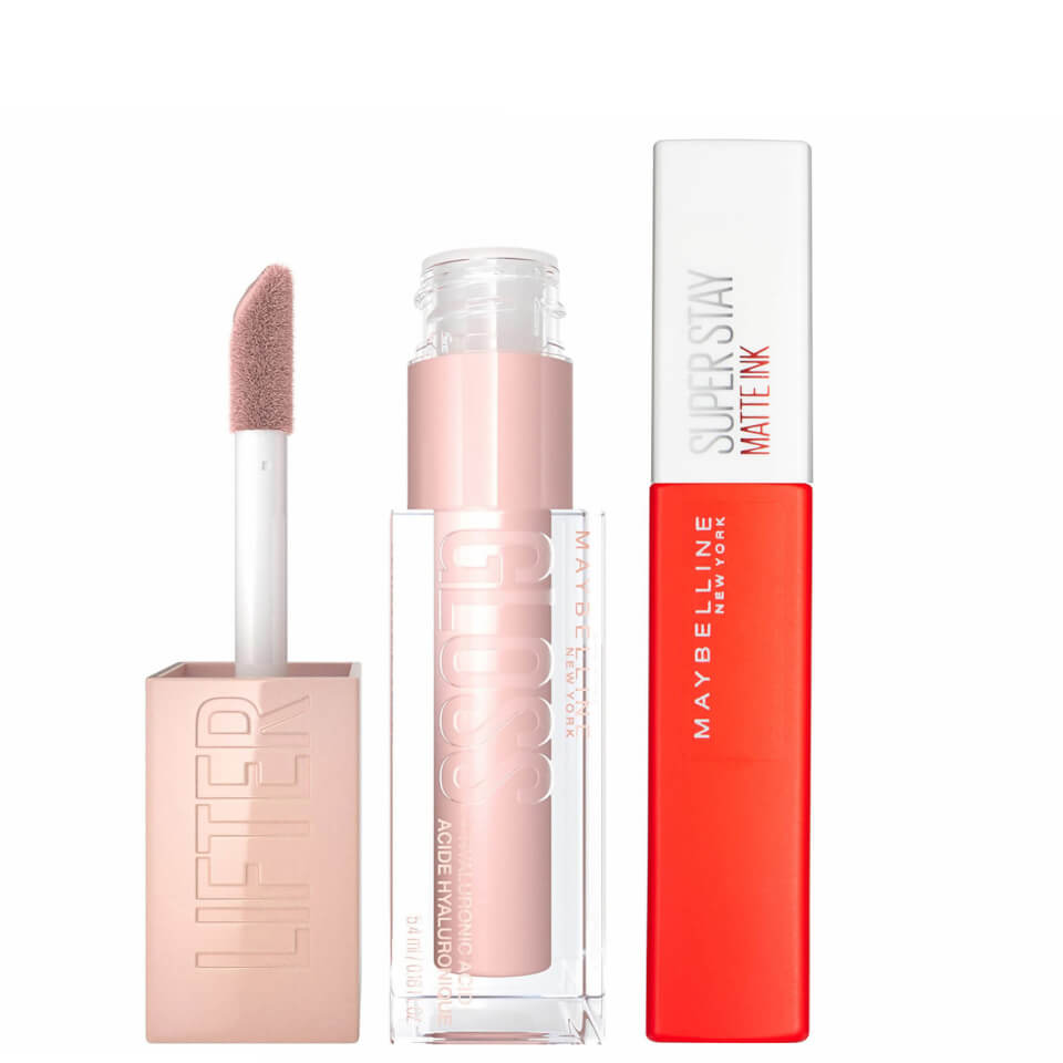 Maybelline Lifter Gloss and Superstay Matte Ink Lipstick Bundle - 25 Heroine