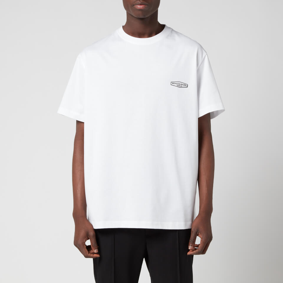 【関税込み】WOOYOUNGMI グレー ロゴプリント Tシャツ 13295756-1674930912472679.jpg
