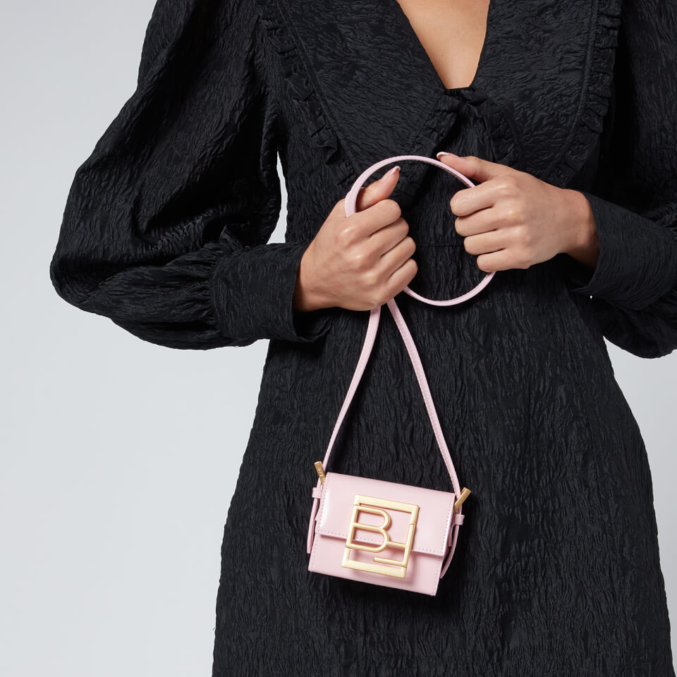 BY FAR Women's Micro Fran Peony Semi Patent Bag - Peony