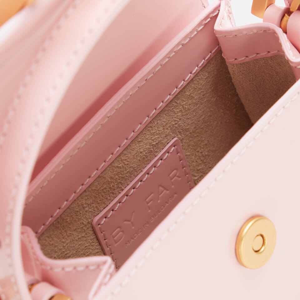 BY FAR Women's Micro Fran Peony Semi Patent Bag - Peony