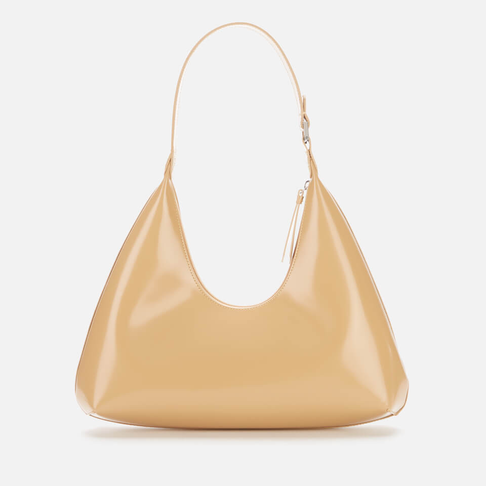 BY FAR Women's Amber Semi Patent Shoulder Bag - Cream