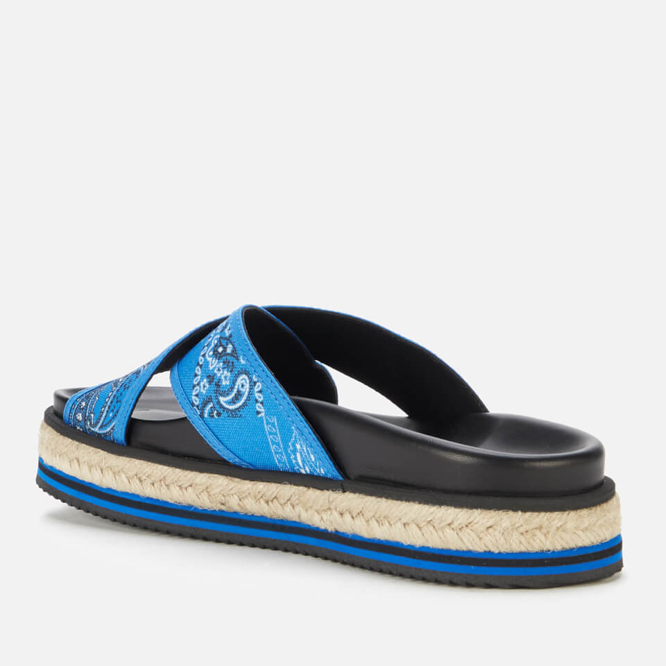 KENZO Women's Cross Micro Espadrille Sandals - Royal Blue