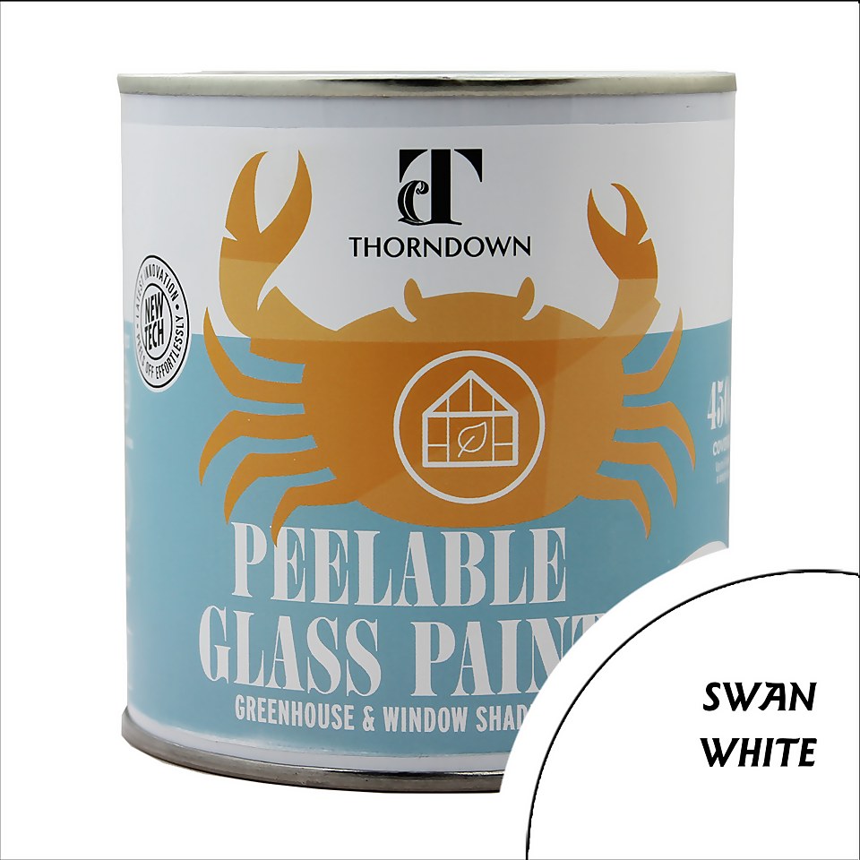 Thorndown Peelable Glass Paint Swan White - 450ml