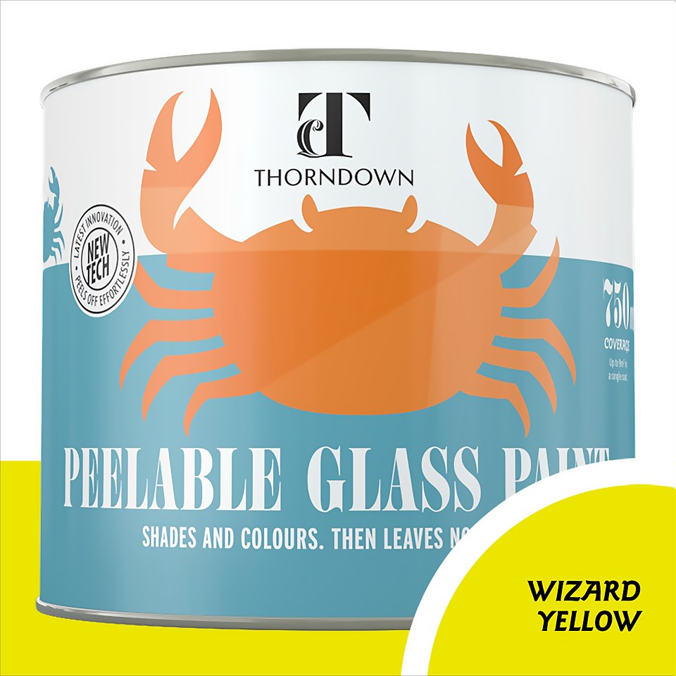 Thorndown Peelable Glass Paint Wizard Yellow - 750ml