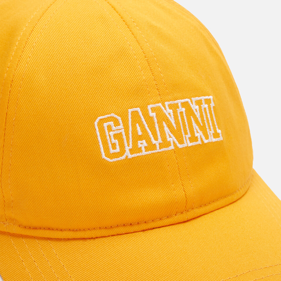 Ganni Women's Cotton Logo Cap - Bright Marigold