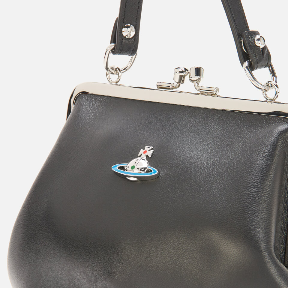 Vivienne Westwood Logo-Embellished Textured-Leather Shoulder bag