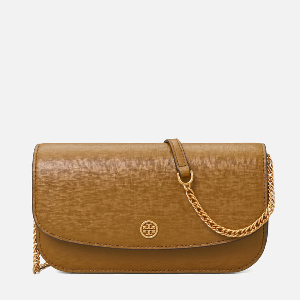 Tory Burch Robinson Chain Wallet in Brown
