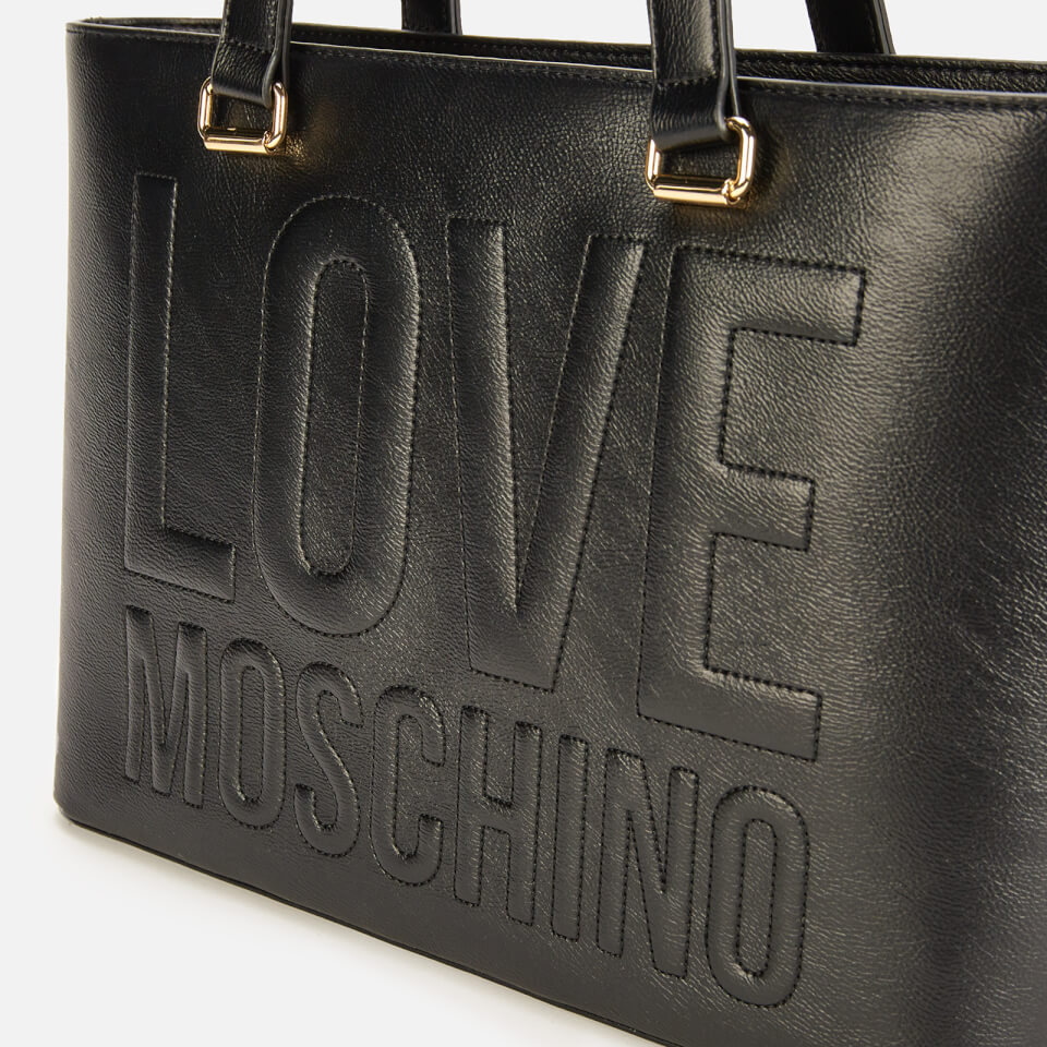 Love Moschino Women's Embossed Logo Tote Bag - Black