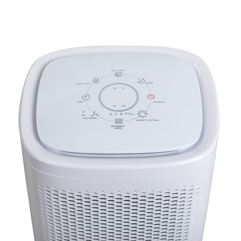 Stylec Dehumidifier with 10L Per Day Moisture Removal Capacity Homebase