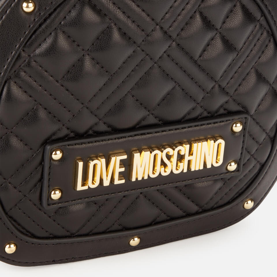 Love Moschino Women's Quilted Round Bag - Black