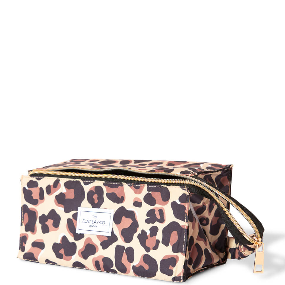 The Flat Lay Co. Open Flat Box Bag - Leopard Print
