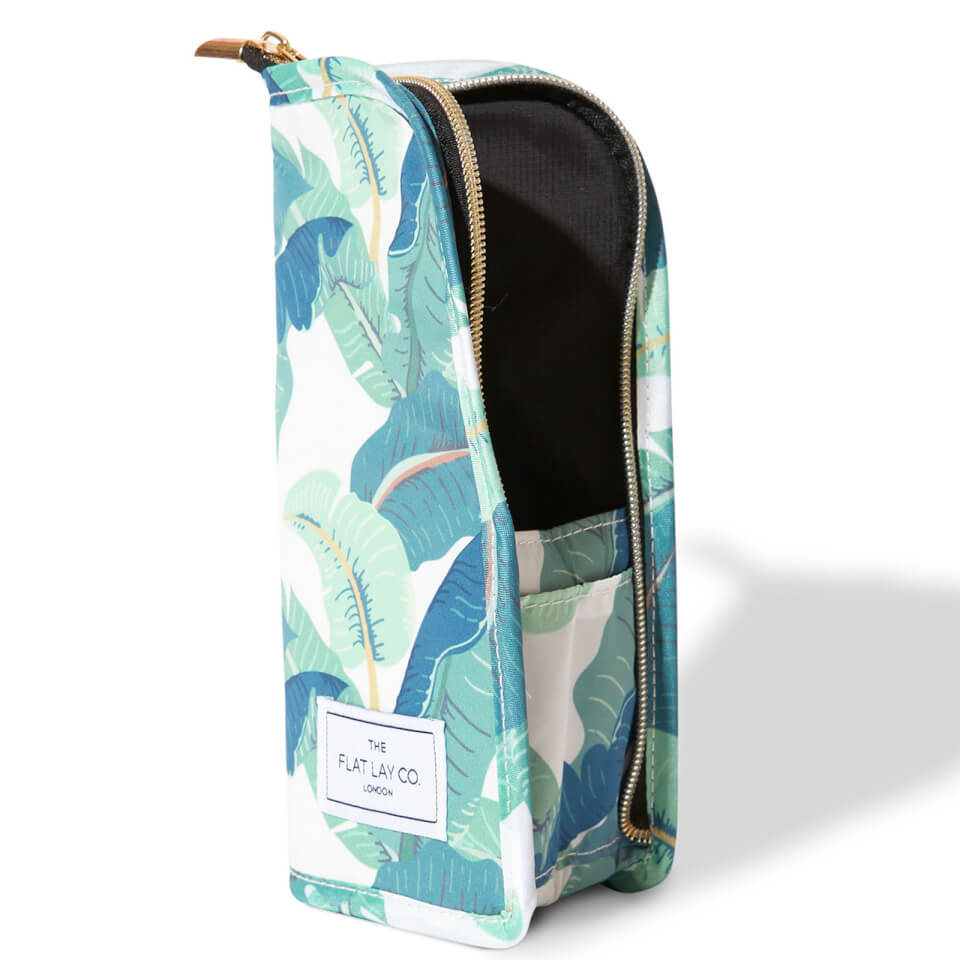 The Flat Lay Co. Standing Brush Case - Tropical Leaves