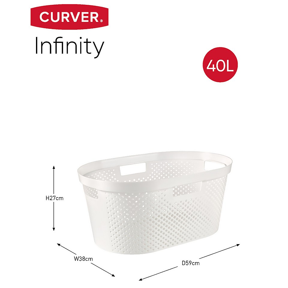 Infinity Laundry Basket - White