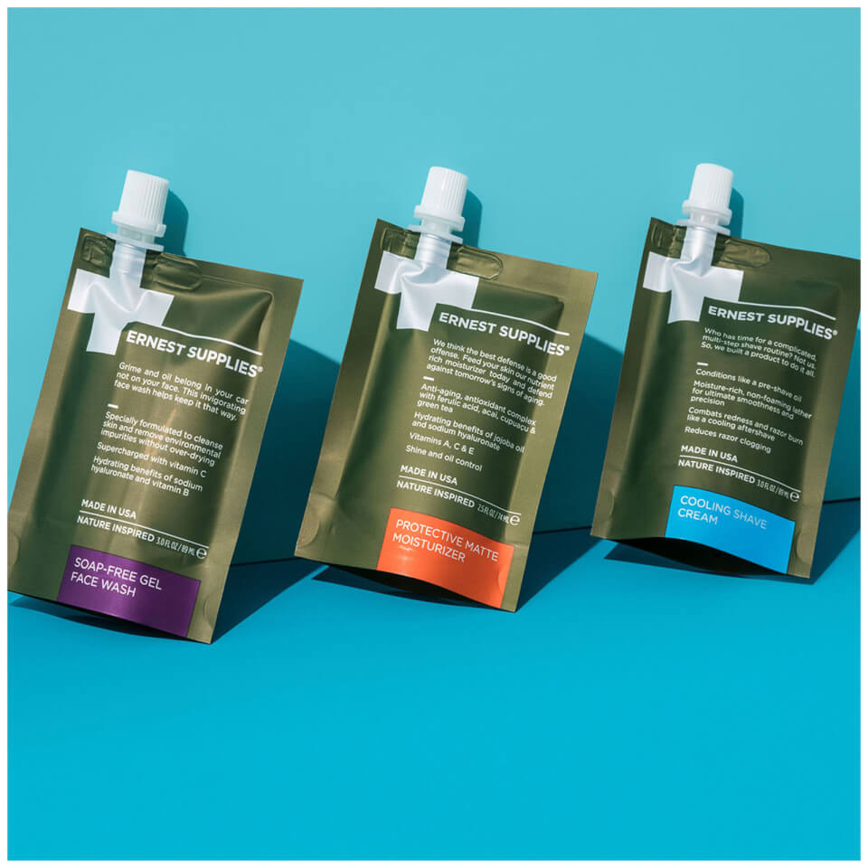 Ernest Supplies Soap-Free Gel Face Wash - Tech Pack
