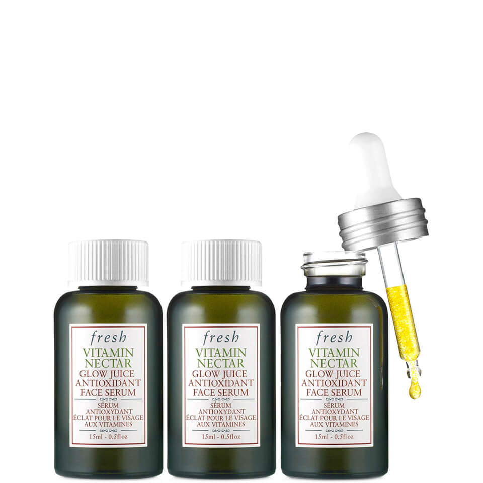 fresh Vitamin Nectar Glow Juice Antioxidant Face Serum Trio Pack