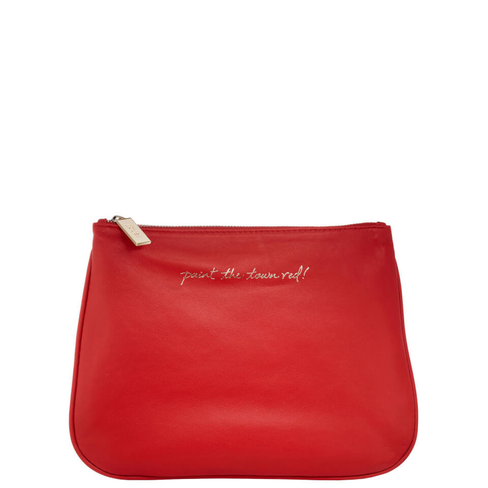 Jouer Cosmetics "Paint the Town Red" Leather Cosmetic Bag