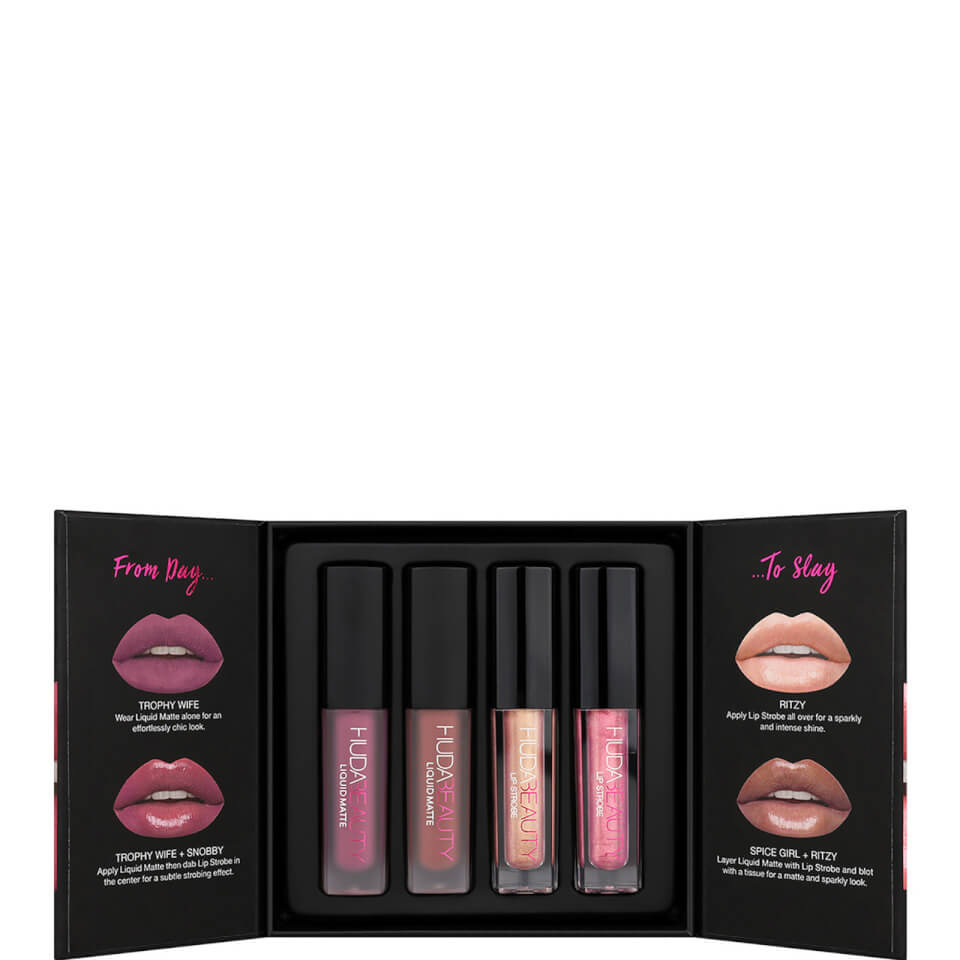 24時間限定タイムセール Mini Strobe and Matte Beauty Huda Lip Heartbreaker Set リップグロス