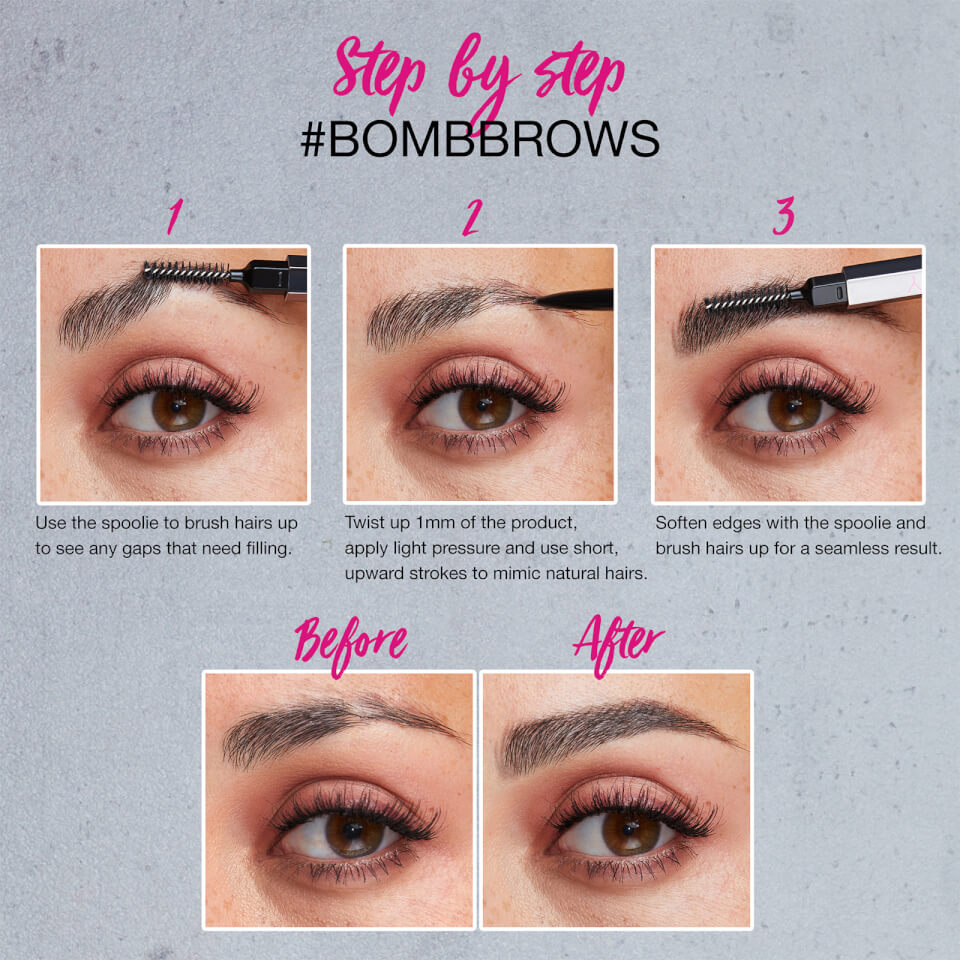 Huda Beauty Bomb Brows Microshade Pencil 7 Black Brown