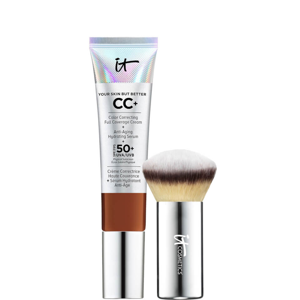 IT Cosmetics Your Skin But Better CC + Cream and Mini Brush Kit Deep