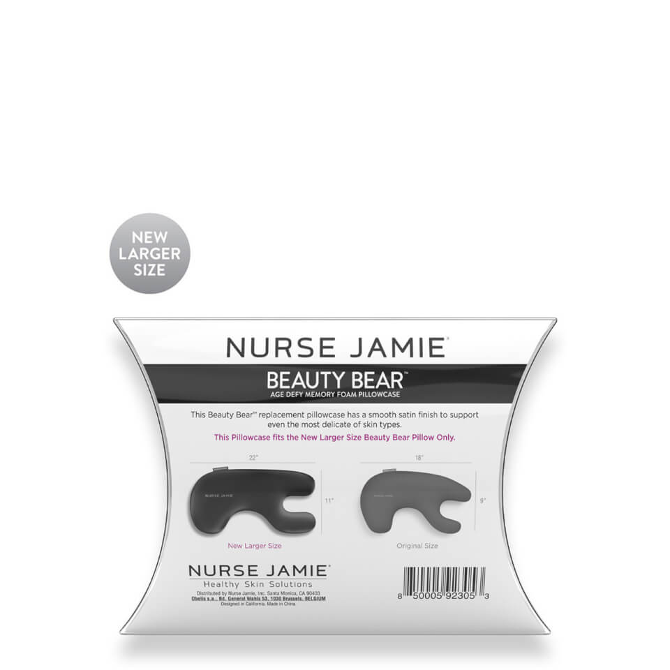 Nurse Jamie Beauty Bear Replacement Pillowcase - Large Midnight Gray