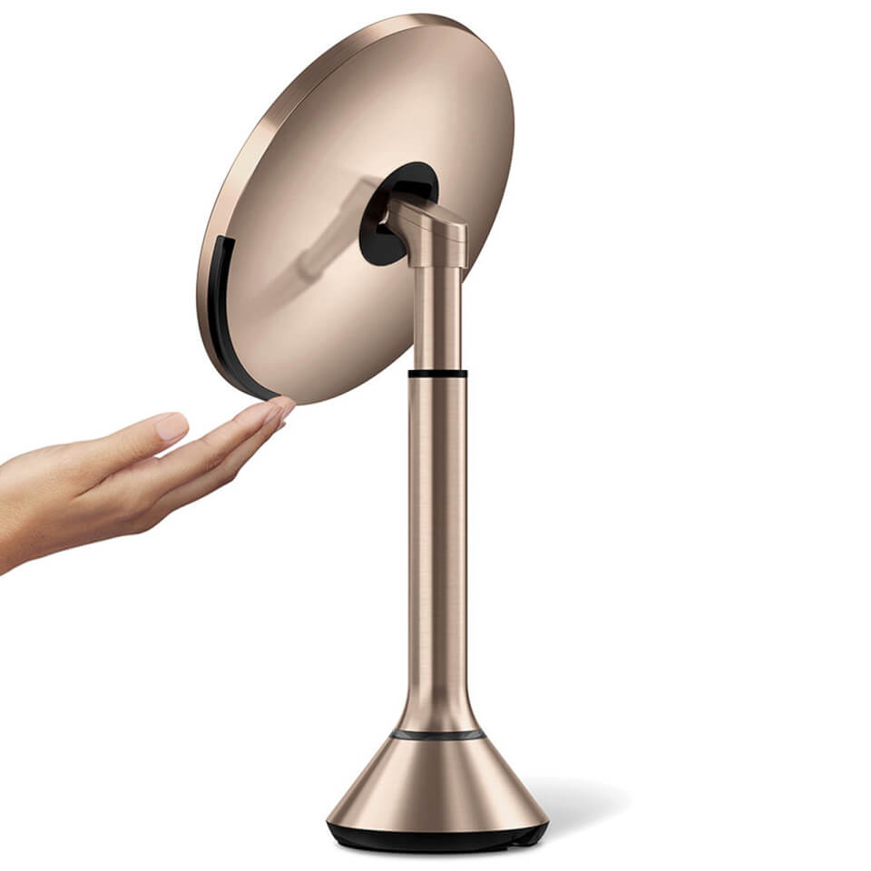 simplehuman Sensor Mirror 8 Inches With Touch-Control Brightness Rose Gold