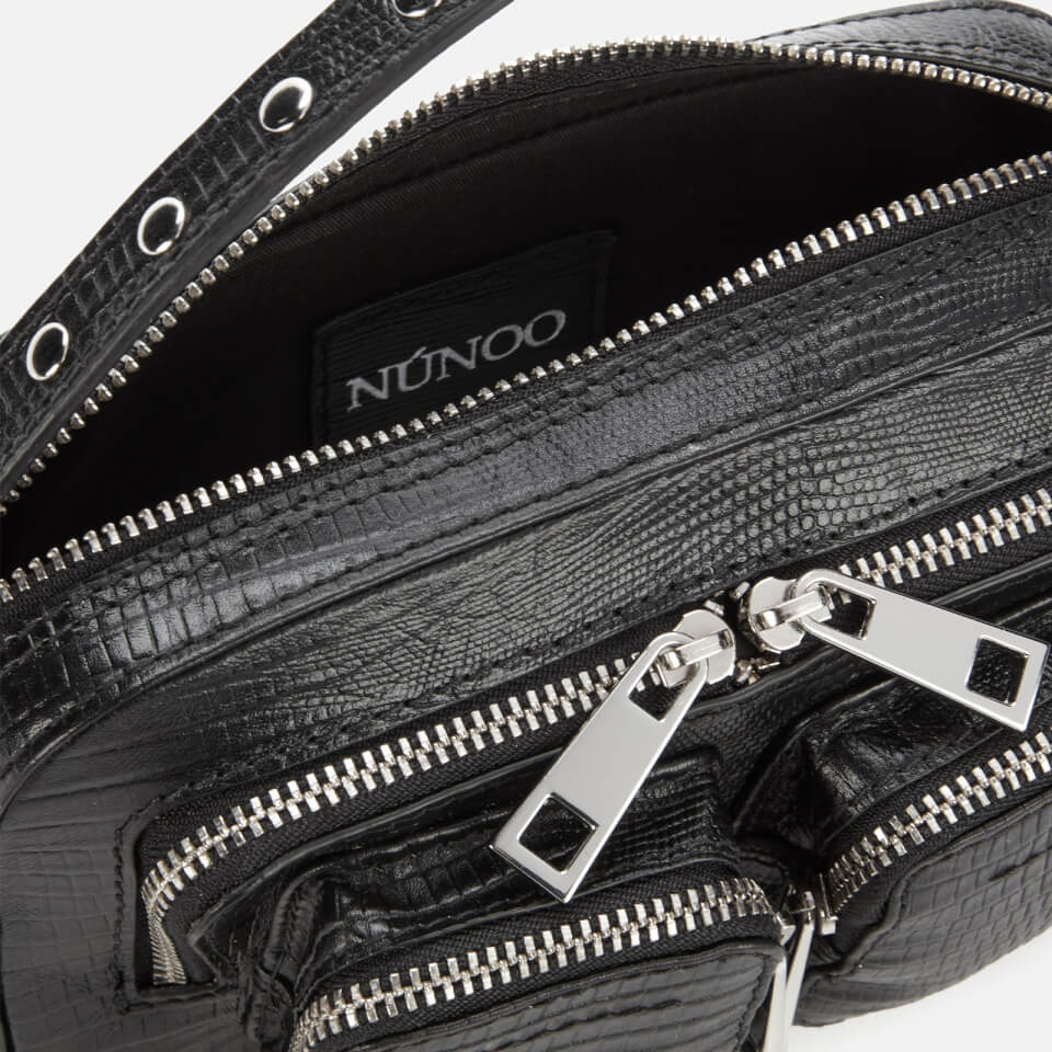 Núnoo Women's Helena Lizard Shoulder Bag - Black