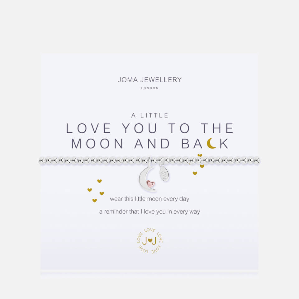 Joma Jewellery Women's A Little Love You To The Moon and Back Bracelet - Silver