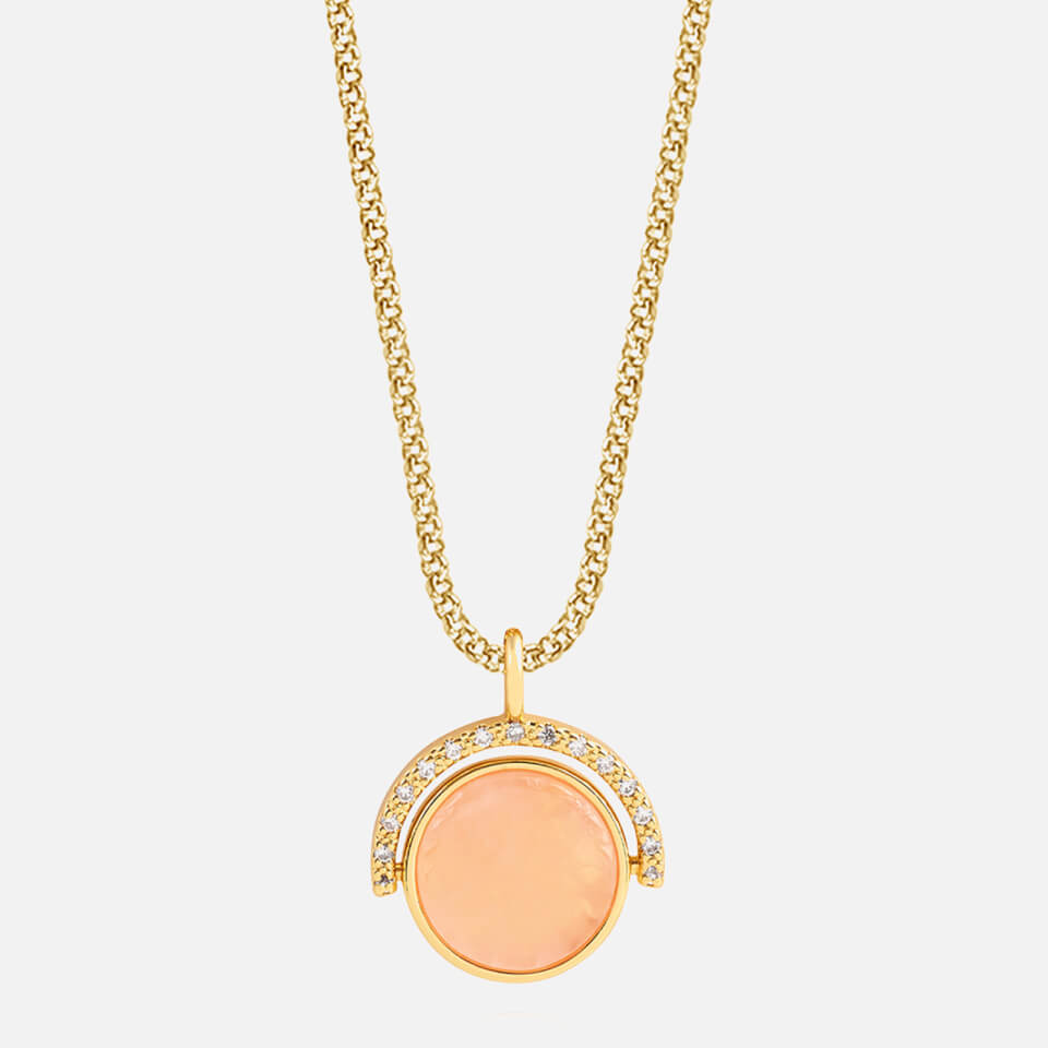 Joma Jewellery Women's Positivity Pendants Live Love Sparkle Necklace - Gold