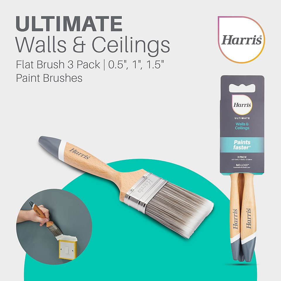 Harris Ultimate Walls & Ceilings Paint Brush 3 Pack