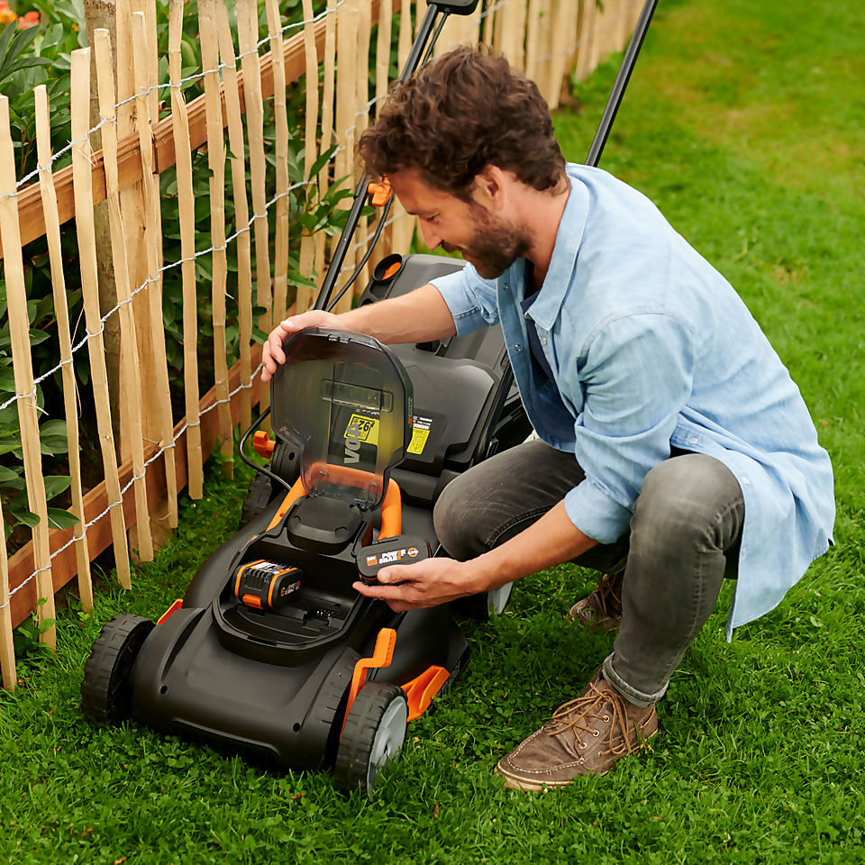 Worx 40v cordless lawn mower sale