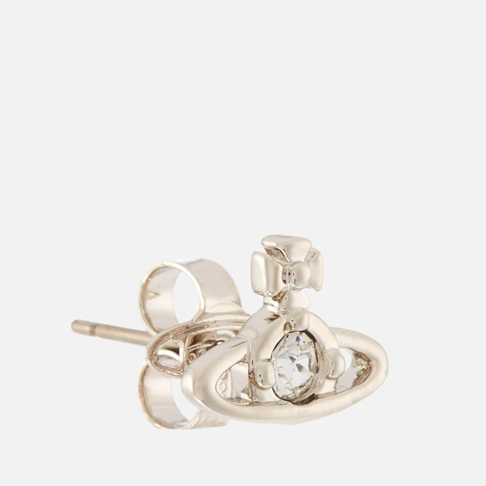 Vivienne Westwood Women's Nano Solitaire Earrings - Platinum/Crystal