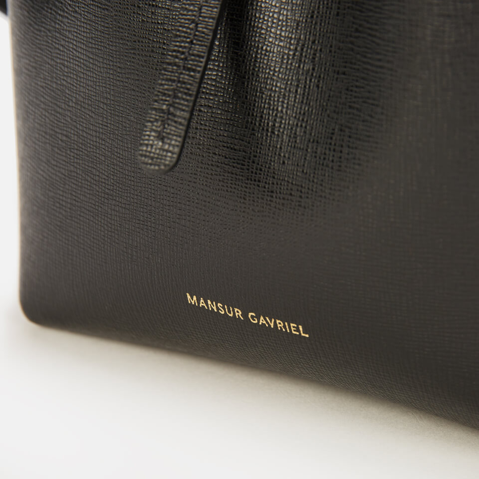 Mansur Gavriel Women's Mini Mini Saffiano Bucket Bag - Black/Flamma