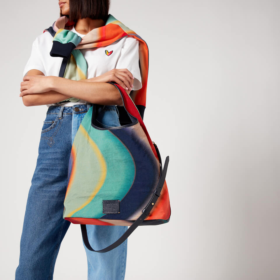 Paul Smith Hobo Spray Swirl Print Shoulder Crossbody Woman Bag 