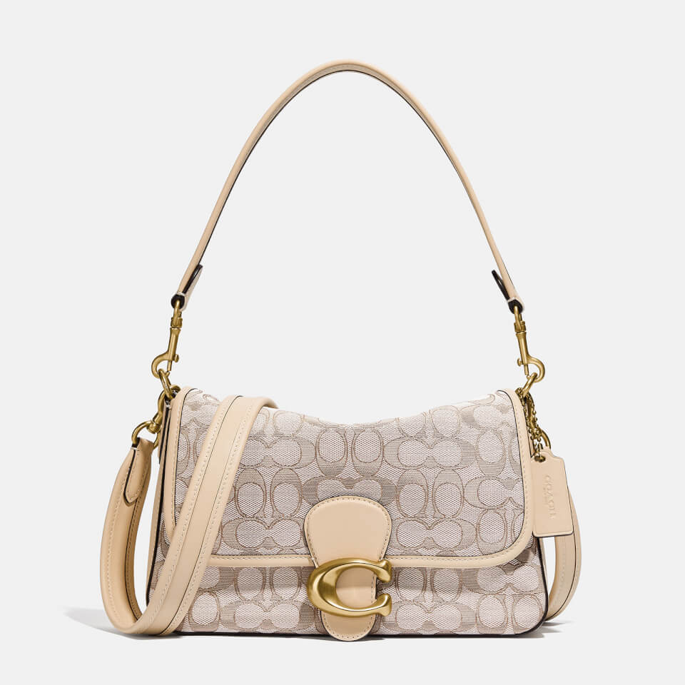 Coach Women's Signature Jacquard Soft Tabby Shoulder Bag - Stone ivory