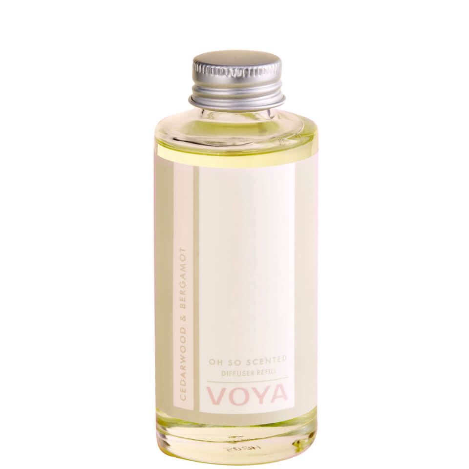 VOYA Oh So Scented Reed Diffuser Refill Cedarwood and Bergamot 100ml