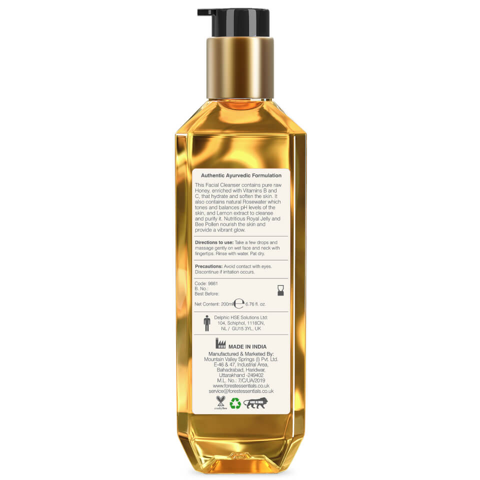Forest Essentials Delicate Facial Cleanser Mashobra Honey Lemon and Rosewater - 200ml